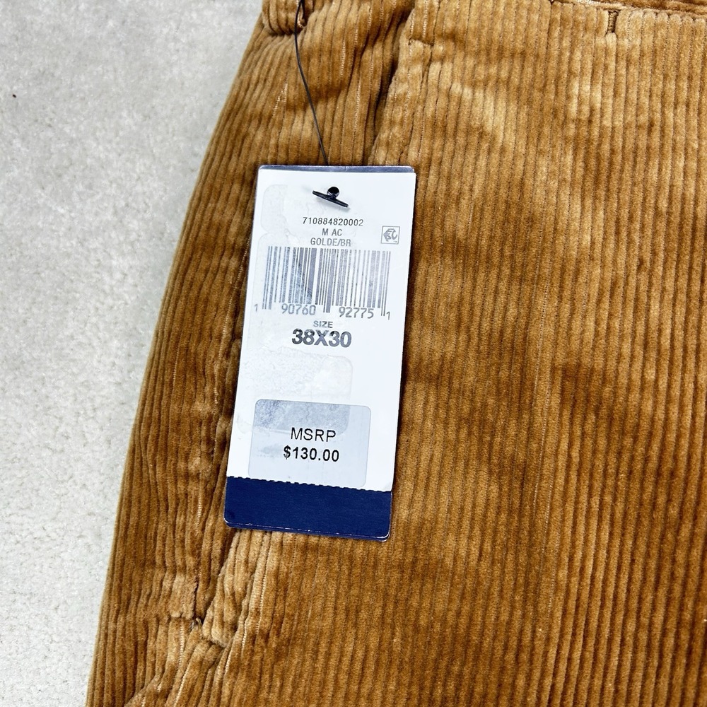 Polo Ralph Lauren Pants Men 38x30 Bedford Straight Fit Heavy Corduroy Brown Gold - Picture 4 of 10
